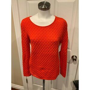 J. Crew Red Cable Knit Sweater, Size Small